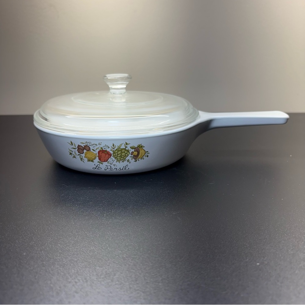 Vintage CorningWare P-83-B Le Persil Spice of Life 6.5” Skillet With Lid